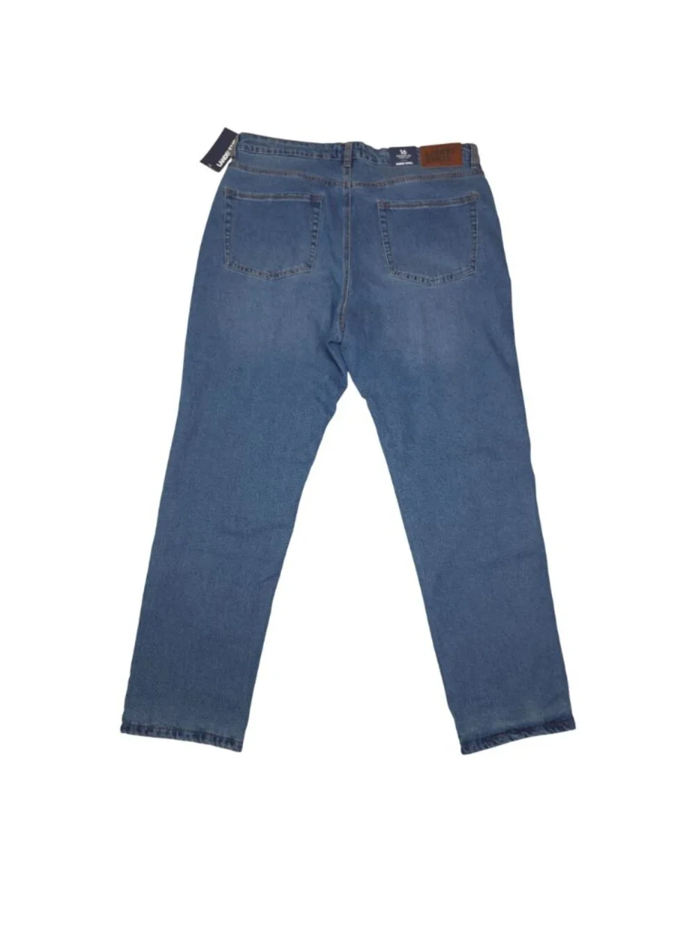Lands End Flannel Lined Straight Leg Jeans Womens Size 16 Medium Wash